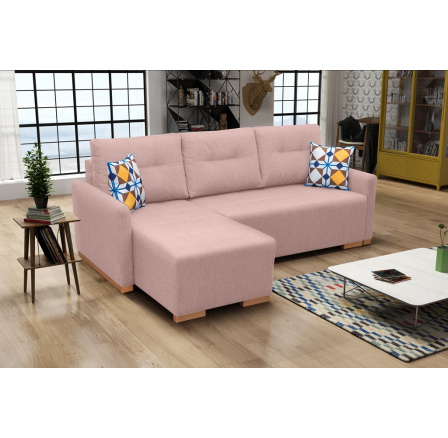 Rohová sedacia súprava Padova L ružová