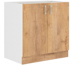 Kuchynská dolná skrinka SALLY 80-D-2F-BB, Dub lefkas