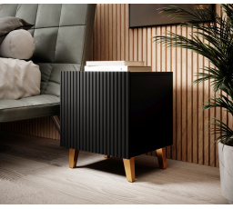 Nočný stolík PAFOS, ČIERNY matný