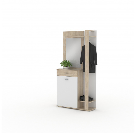 XENA 03 - predsieňová stena (XR03) dub sonoma / biela (MD) (K150)