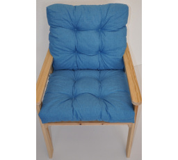 Poduška na záhradné kreslo s nízkym operadlom - látka tyrkysový melír