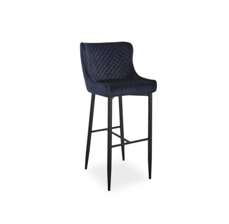 Barová stolička COLIN B H-1 Velvet, čierna/čierna Bluvel 19