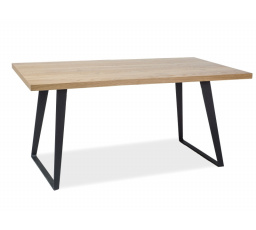 Stôl FALCON NATURAL dýha dub/čierna150x90