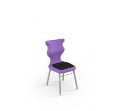 Stolička Classic Soft veľkosť 1, sedadlo fialové/opierka sivá