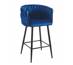 Barová stolička H7-FX, modrá / čierna