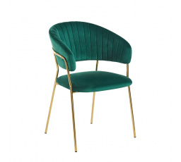 Zamatová stolička zelená K4-FX