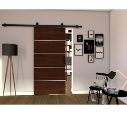 Posuvné dvere LOFT B80, Wenge/čierna