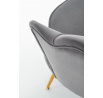 Kreslo AMORINITO, sivá/zlatá