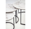 Konferenčný stolík GILDA, efekt bieleho mramoru / čierna