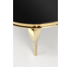 Jedálenský stôl REGINALD 2, Čierna/Zlatá