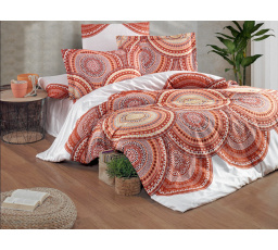 Francúzske obliečky Satén 220x220, 70x90cm Inferno natur