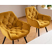 Jedálenská stolička CHERRY Velvet black/curry Velvet Bluvel 68