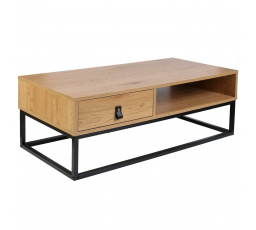 Stolík Abbott dub/čierny