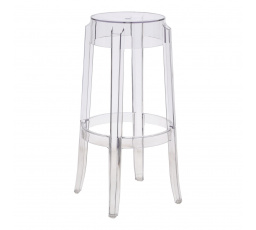 Barová stolička Duch. transparentná, 75 cm