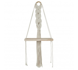 Malá boho polička s béžovou macramé