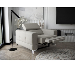 Kreslo TOSCANIA, relax - sivá