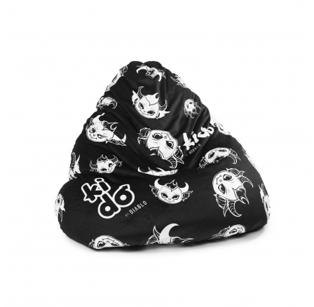 Sedací vak pre dieťa Kido by, čierny velúr