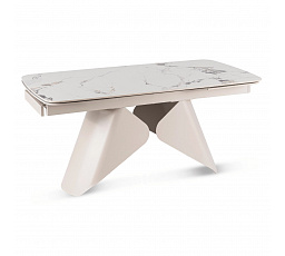 Rozkladací keramický stôl VERONA 160-240 cm Biely Mramor/Kašmír
