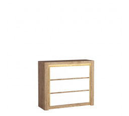 Komoda LIVINIO L6 Ribbeck / Biely lesk