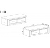 RTV truhlica LIVINIO L10 Ribbeck / Biely lesk