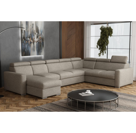 Sedacia súprava Petrit U1 ľavá Aragon hnedošedá