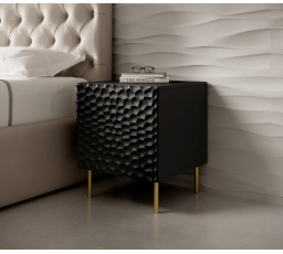 Nočný stolík, matná čierna/matná čierna