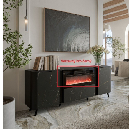 Elektrický krb IF-40FSB LED RGB čierny
