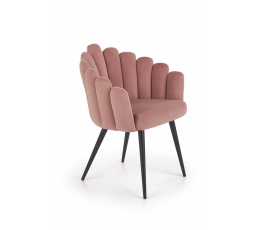 Jedálenská stolička K410, ružový zamat