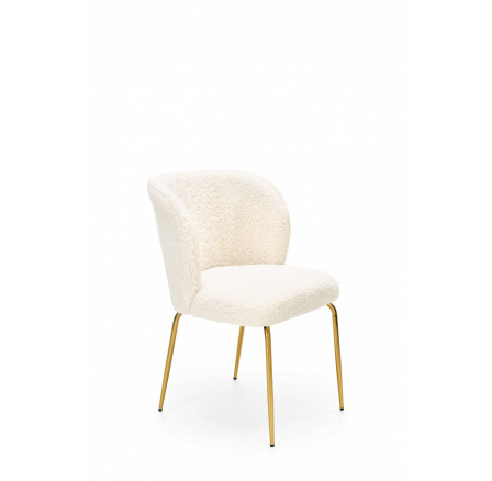 Jedálenská stolička K474, krémová/zlatá