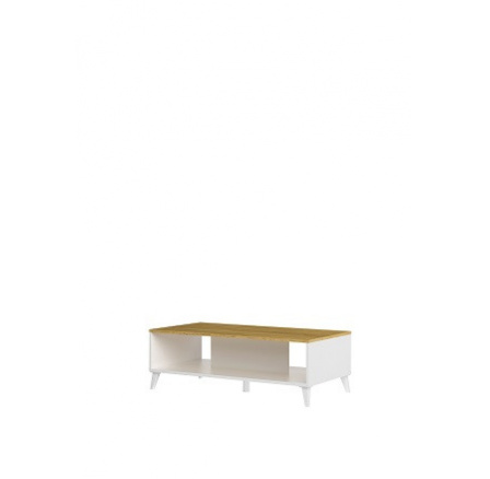 BALI 41 - Konferenčný stolík, laminovaný biely mat/americký orech(Barris 41=2balenia) (SZ) (K150-E)NOVINKA