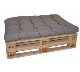 Sedák na paletu 120x80 sivý melír