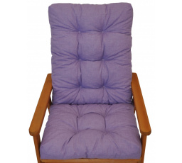 Vankúš na záhradné kreslo s mašľou - látka fialová melír