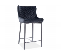 Barová stolička COLIN B H-2 Velvet, čierna/čierna Bluvel 19