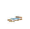 Posteľ s matracom ALDEX SHELF 180x80 Biela+Dub Zlatý