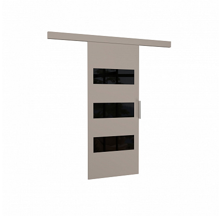 Drzwi przesuwne naścienne ARES 96 Kaszmir+Czarny Lacobel