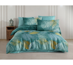 Francúzske obliečky Satén 220x220, 70x90cm Paloma green