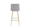 Barová stolička H2-FX, sivá / zlatá