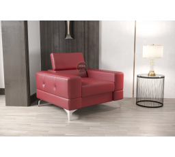 Kreslo v koži TOSCANIA prírodná koža - voliteľný odtieň