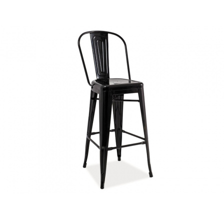 Barová stolička LOFT H-1 čierna