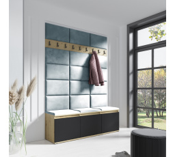 Predsieňová stena EMI 6, Trinity 22/Artisan + Black