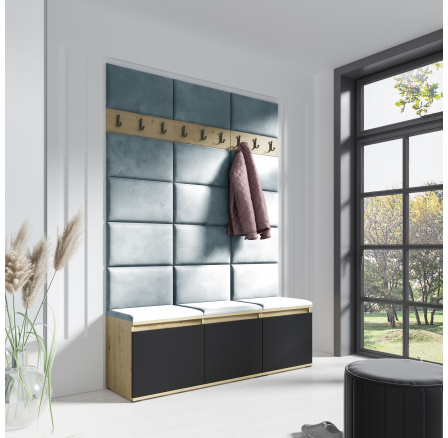 Predsieňová stena EMI 6, Trinity 22/Artisan + Black