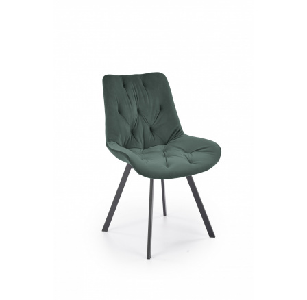 Jedálenská otočná stolička K519, zelená/čierna