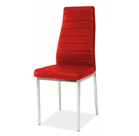 H-261 - stolička červená chróm/eco (S) (K150-Z)