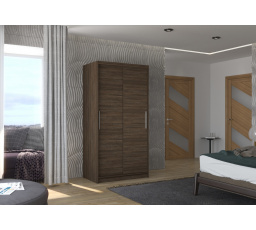 Šatní skriňa s posuvnými dverami ASTEN 100 Choco+Choco