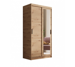 Šatní skriňa s posuvnými dverami a zrkadlom Hailey 100 Artisan+Artisan