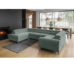 Rohová sedacia súprava v tvare U LOUIS, Poco 100 Ľavá