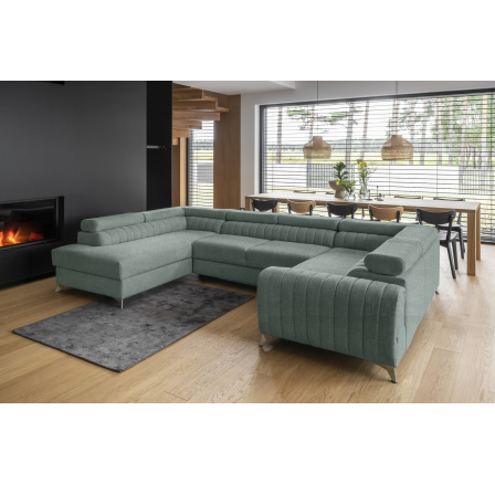 Rohová sedacia súprava v tvare U LOUIS, Poco 100 Ľavá