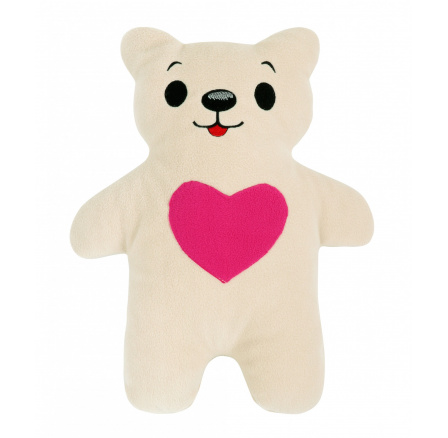 Tvarovaný vankúšik medvedík so srdcom