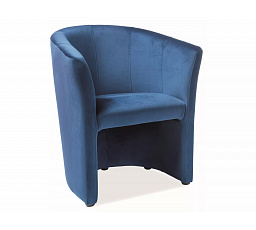 Kreslo TM-1 VELVET, Modrý Bluvel 86/Wenge