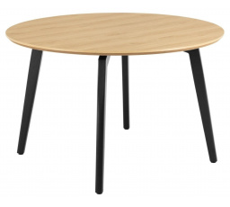 Stôl Cadiz okrúhly 120cm                  prírodný/čierny